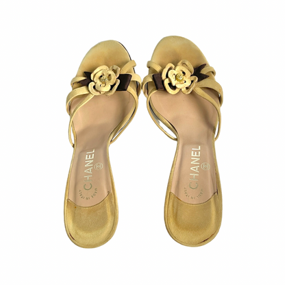 Chanel Sandals with Camelia Flower